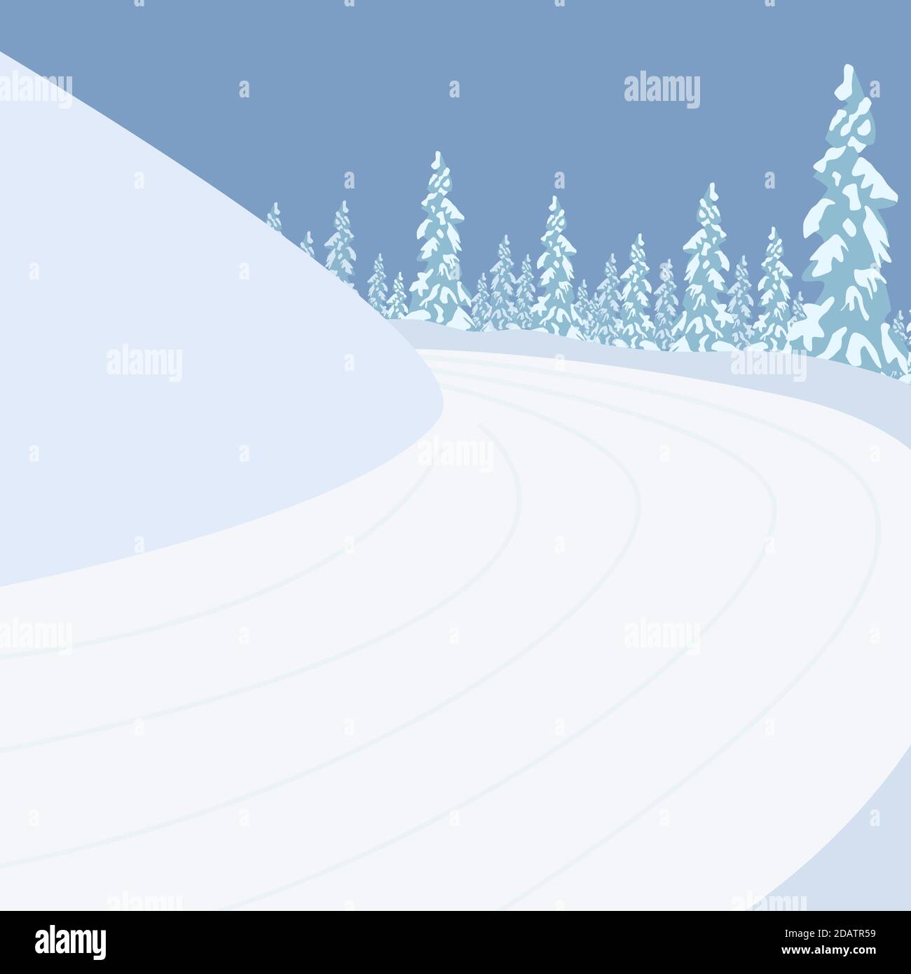ski slope mountain forest background for skiers and snowboarders Stock ...
