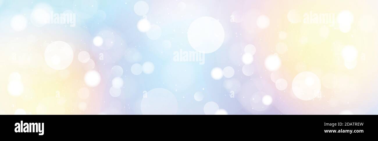 Multicolored blurred bokeh on a colored background panorama Stock Vector