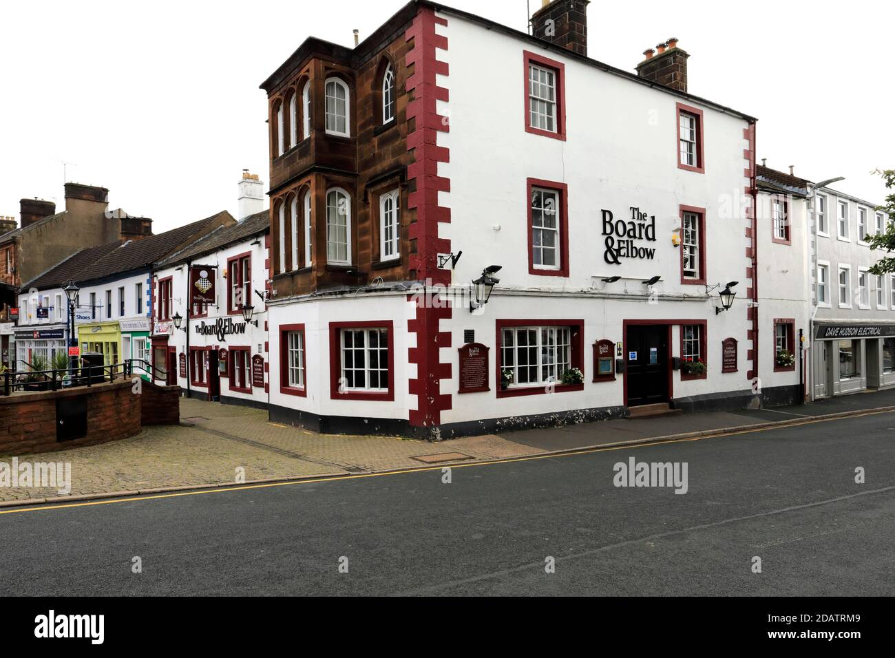 The Board and Elbow Pub, Penrith town, Cumbria, England, UK Stock Photo