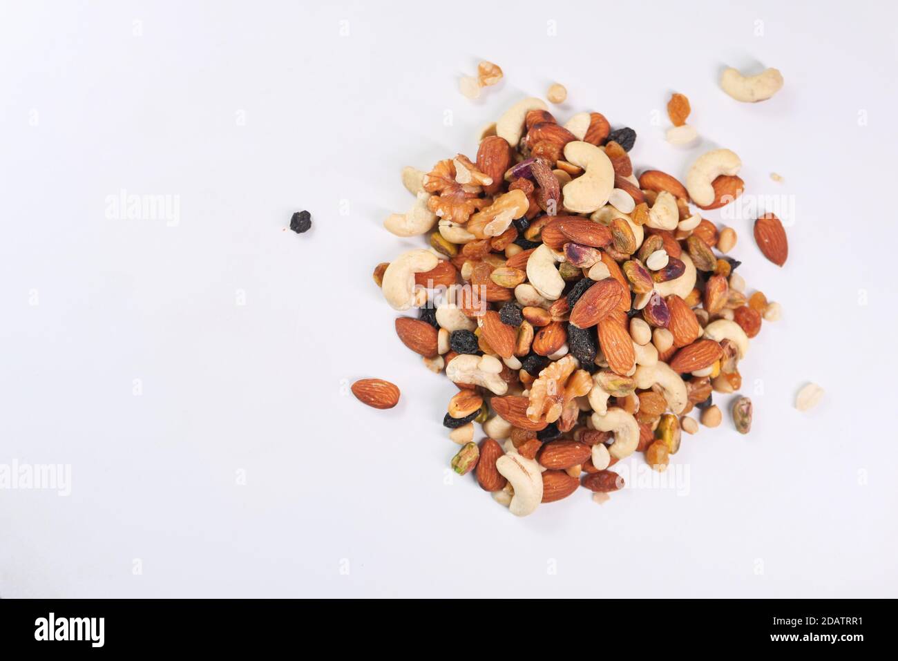 close up of many mixed nuts Stock Photo