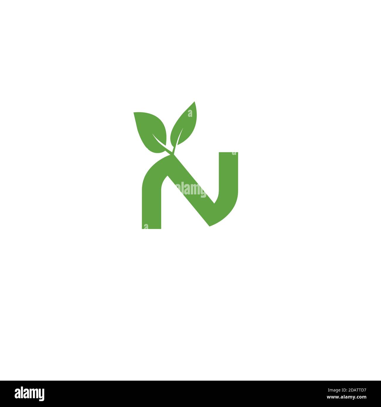 N lette nature logo. Stock Vector