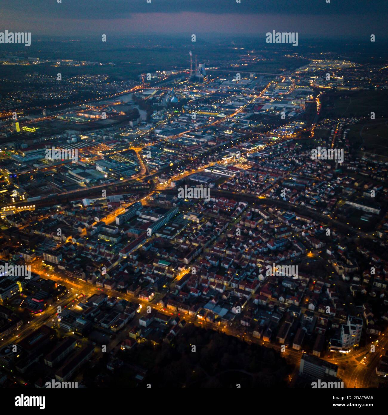 Aerial shot city night hi-res stock photography and images - Alamy