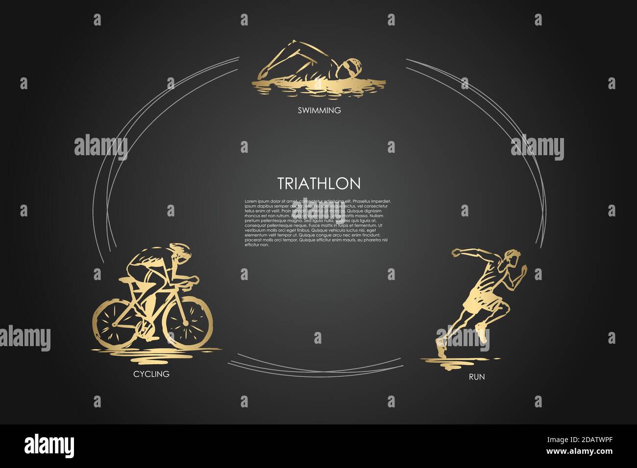 Triathlon Stock Vector Images - Alamy