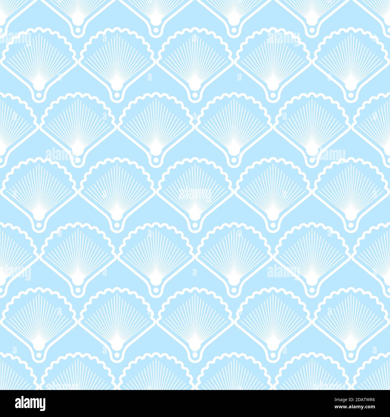 Elegant seamless pattern in art deco style. Background with shells for ...