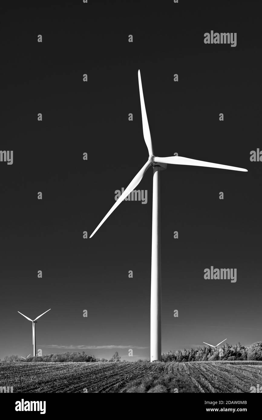Usa wind turbine Black and White Stock Photos & Images Alamy