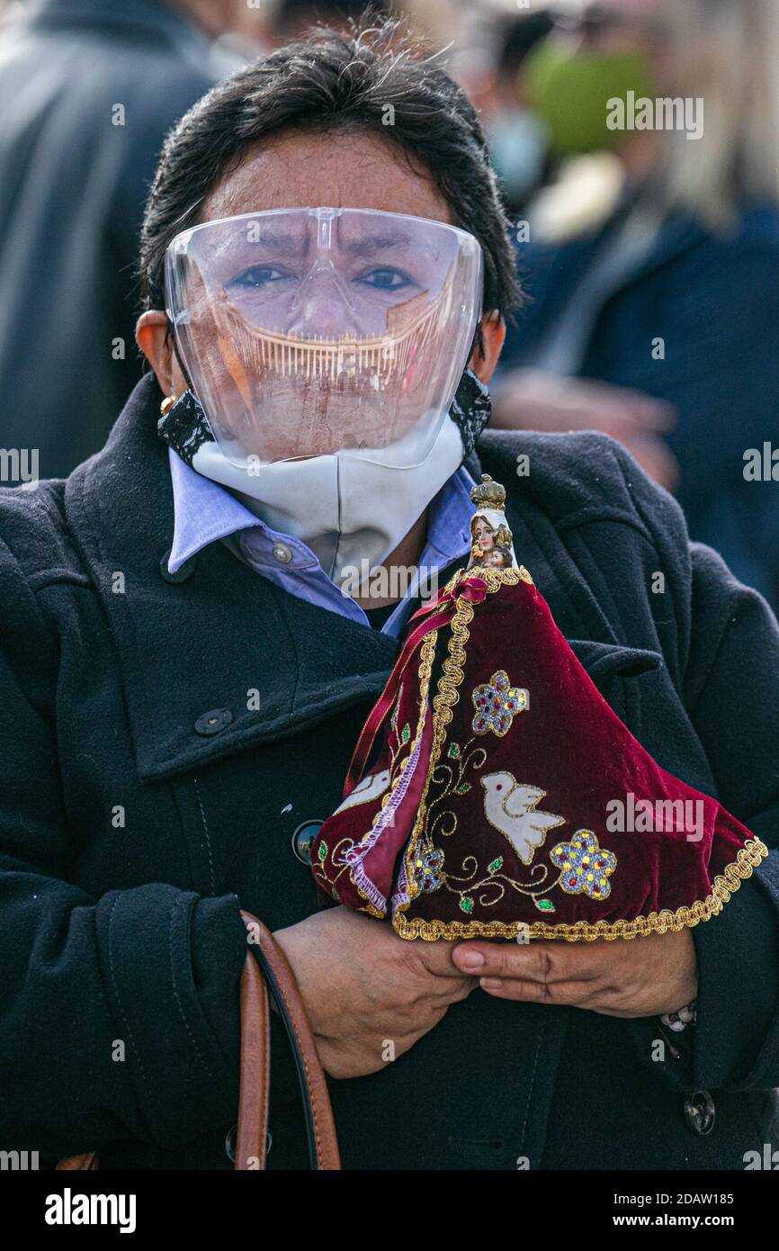 Vatican Mask VATICAN ROME ITALY 15 November 2020. A devout catholic wearing a ...