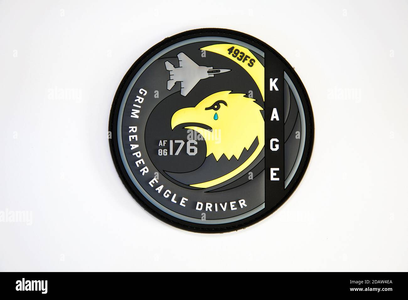 thumbnail interactive-video image 1 of USAF 493rd Fighter Squadron Sticker – Car Decal, Manufactured New 1 of 5
