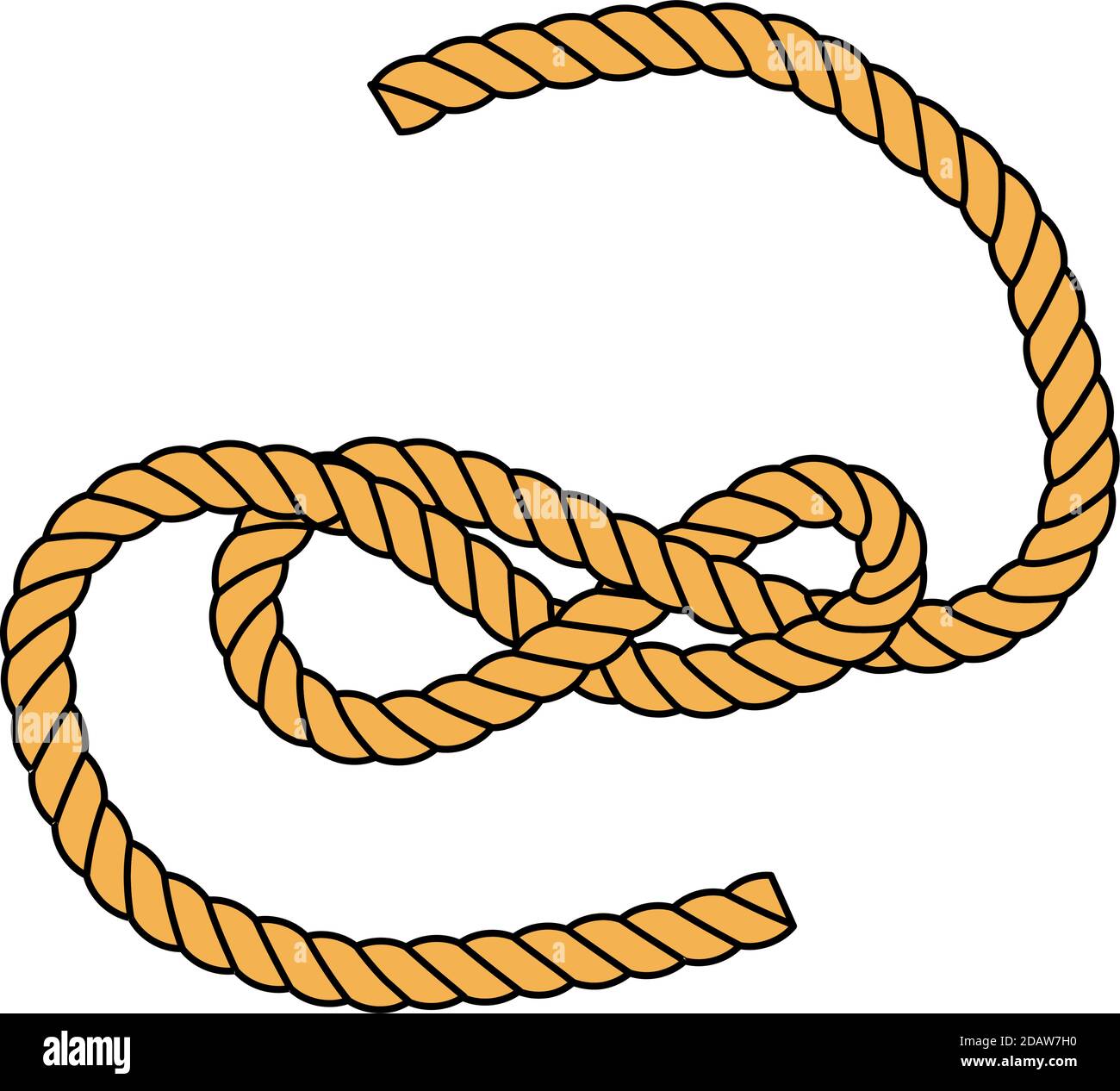 Icon Of Rope. Editable Outline With Color Fill Design. Vector Illustration  Stock Vector Image & Art - Alamy