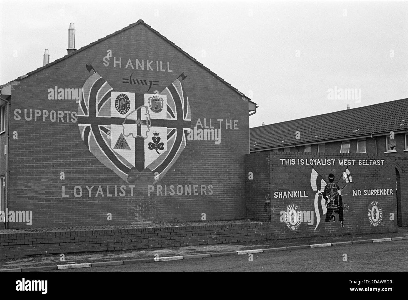 murals, Shankill Road area, April 1986, Belfast, Northern Ireland Stock Photo