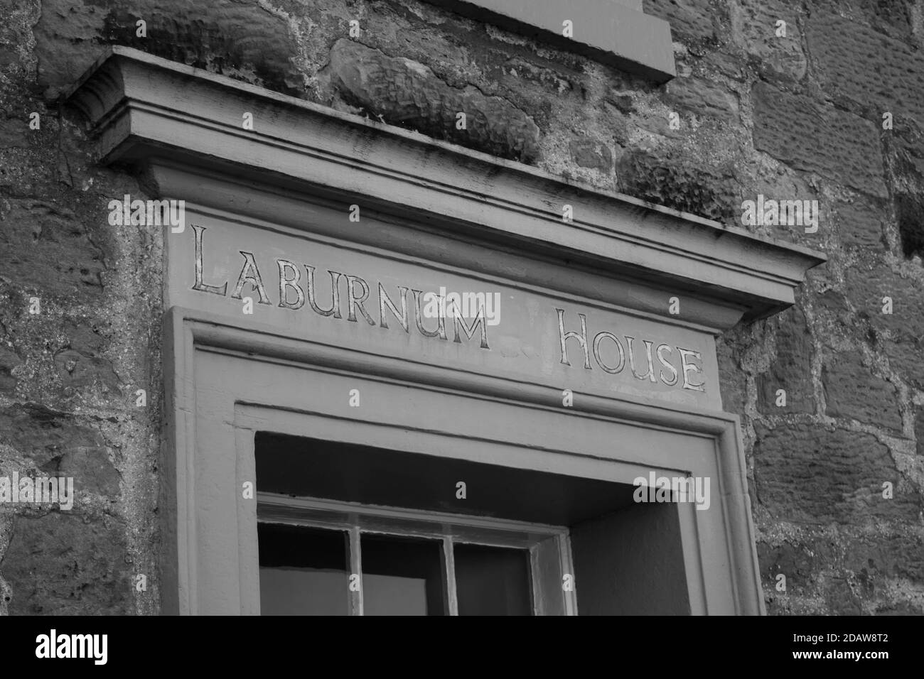 Detailed door lintel in South Queensferry Scotland Stock Photo Alamy