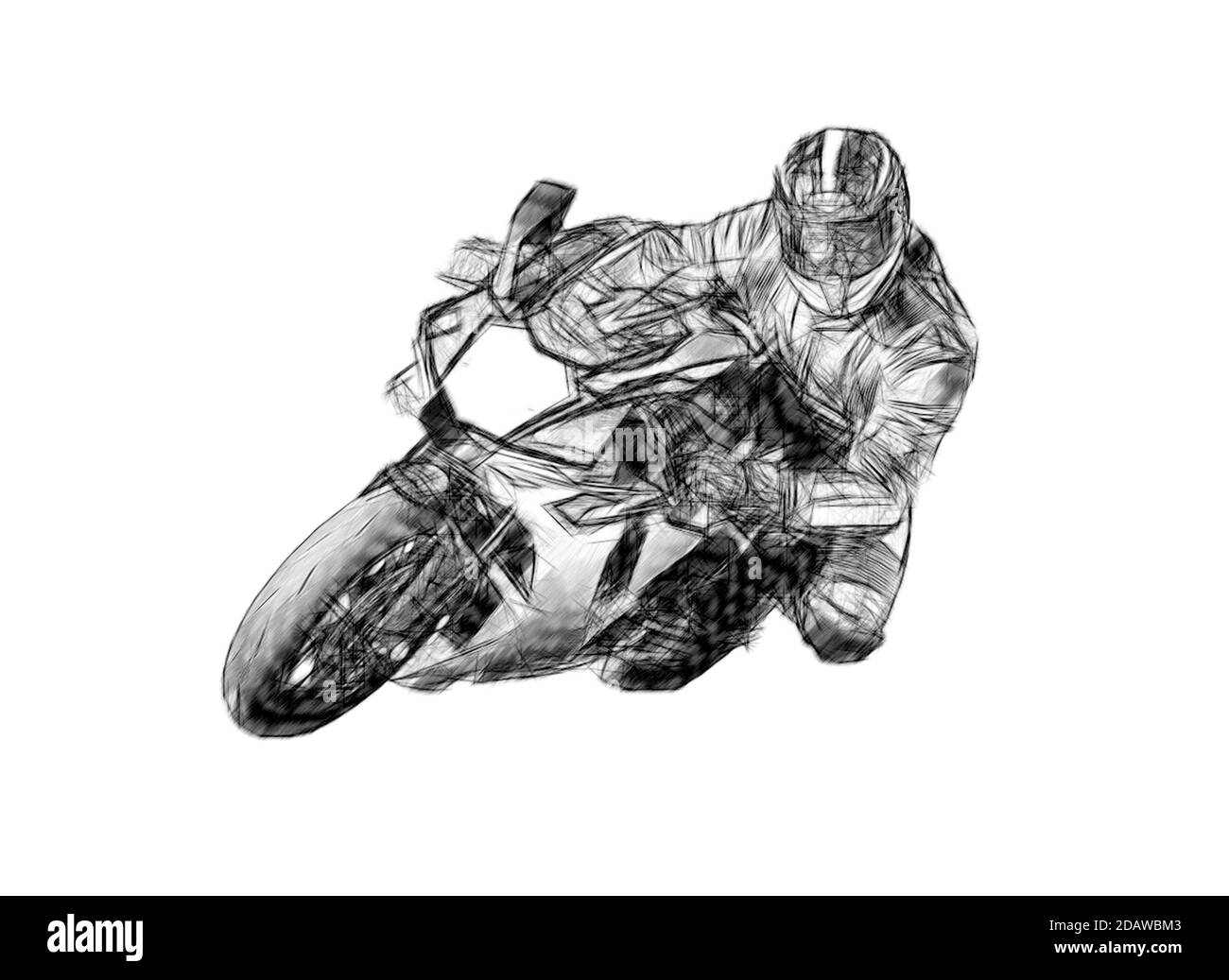 Man Riding Offroad Motocross Motocycle Sketch: ilustrações stock 1119171005