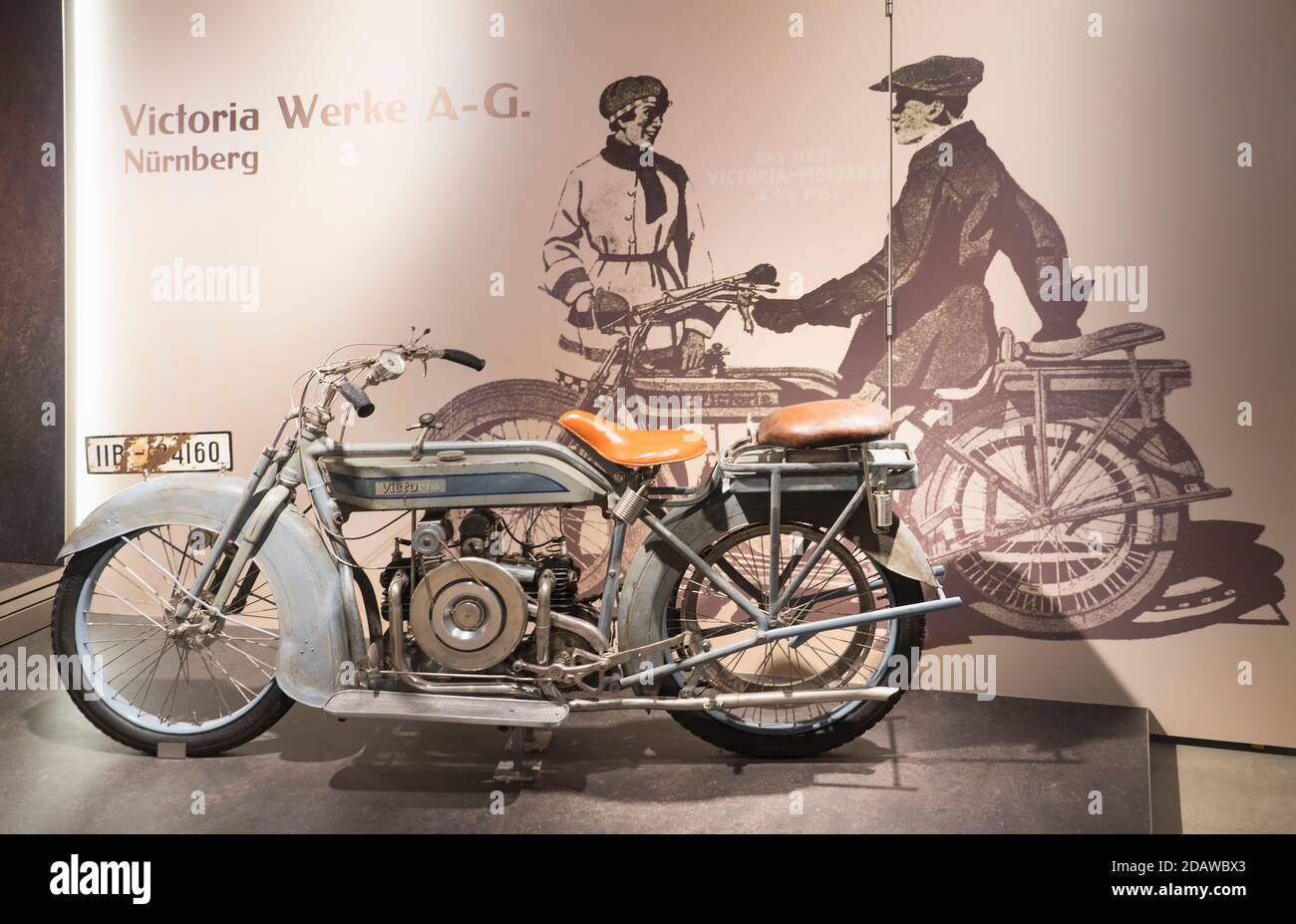 Victoria KRI motorcycle, Germany, 1921, PS.SPEICHER Museum, Einbeck, Lower Saxony, Germany, Europe Stock Photo