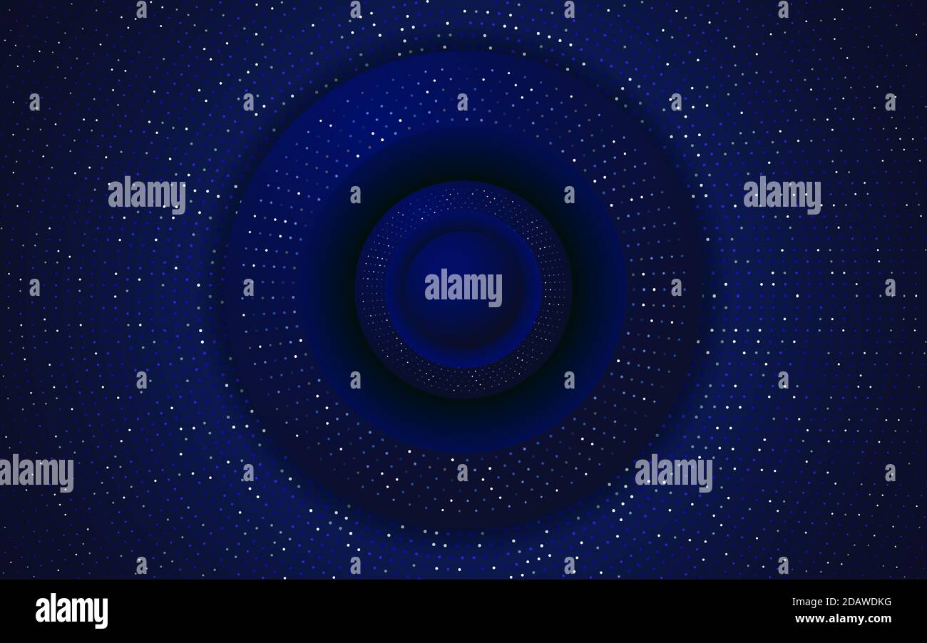 Shiny circles on a blue background, abstract background, vector illustration, eps 10 Stock Vector