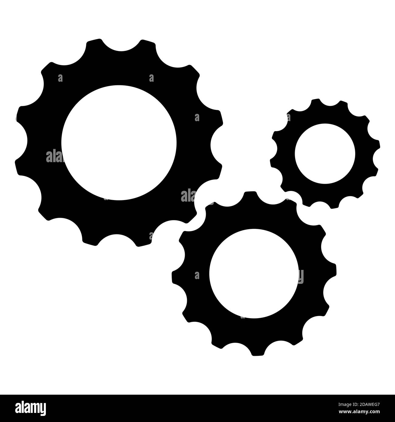 Gear Vector Icon. Continuous running gear Concept of organizational movement. EPS 10 Stock Vector