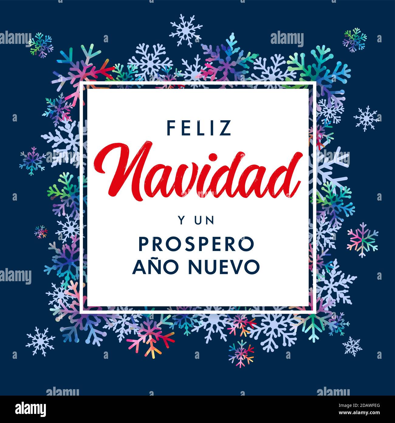 Feliz Navidad Spanish Text Prospero Ano Nuevo Translate Merry Christmas And Happy New Year Vector Xmas Greeting For Happy New Year In Spain Of Wi Stock Vector Image Art Alamy