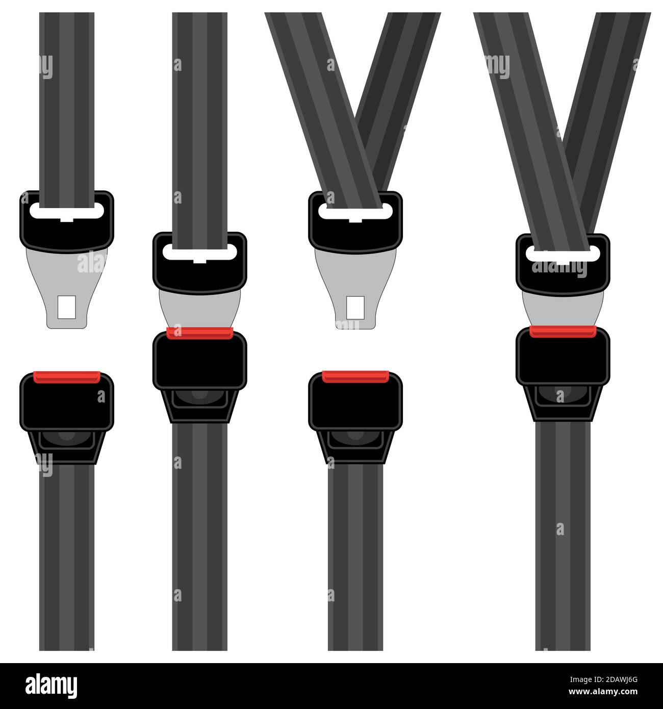 Safety Belt Icon Isolated on White Background Stock Vector