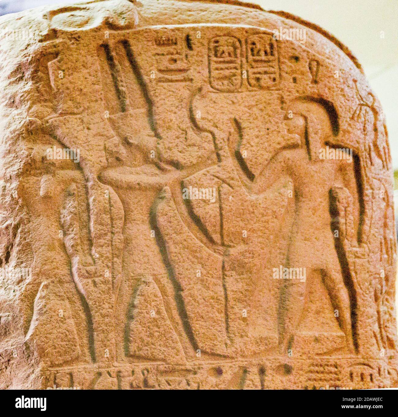 Egypt, Cairo, Egyptian Museum, stele of Merenptah commemorating his campaign against the Libyan, year 5 of his reign. Granite, from Kom el Ahmar. Stock Photo