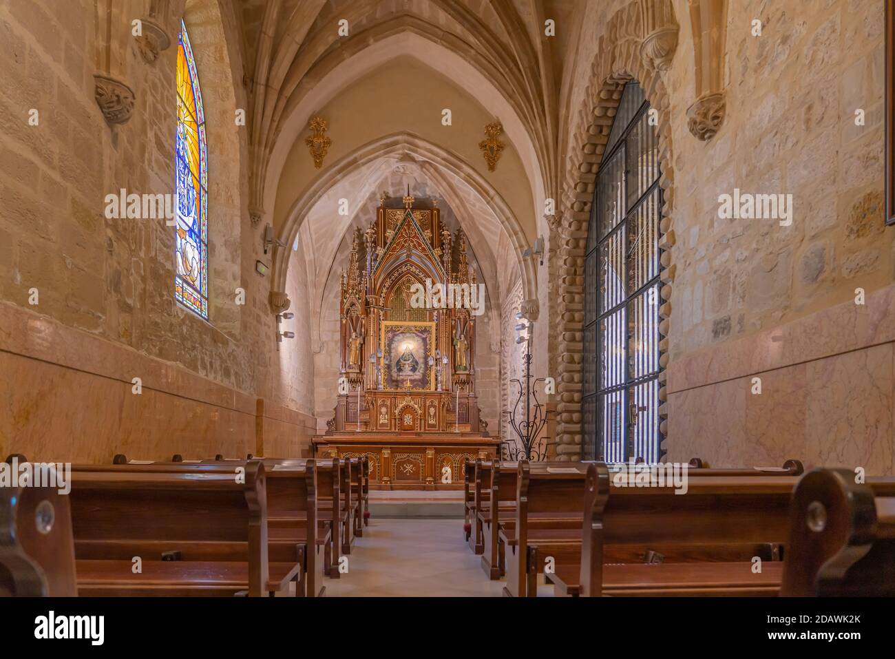 Inside of the Collegiate Church of Santa Maria de los Reales Alcazares, Ubeda, Jaen Province, Andalusia, Spain Stock Photo