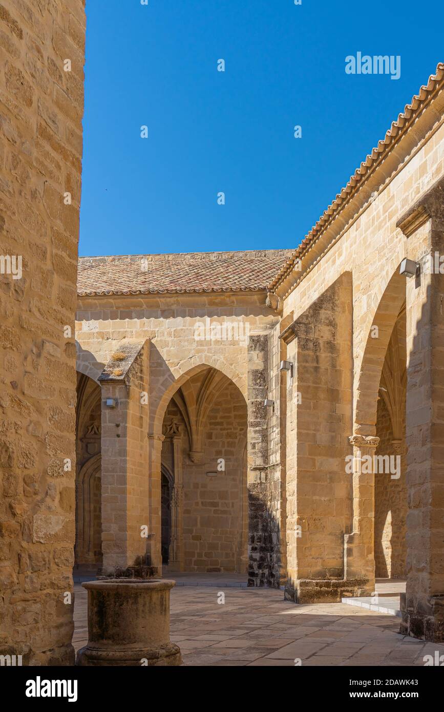Detail of the Collegiate Church of Santa Maria de los Reales Alcazares, Ubeda, Jaen Province, Andalusia, Spain vertical Stock Photo