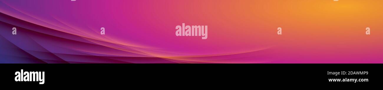 Volumetric lines on a red background - panoramic background Stock Vector