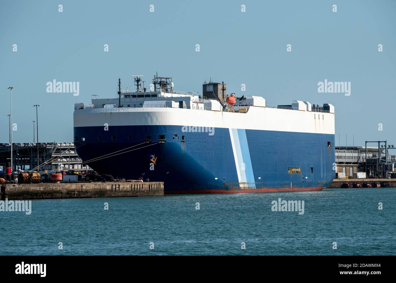 Southampton, England, UK. 2020.  A vehicle cargo vessel berthed in Port of Southampton, UK Stock Photo