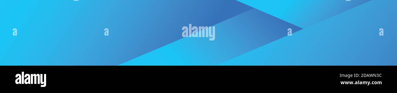 Abstract blue panoramic background made of triangles - Vector illustration Stock Vector