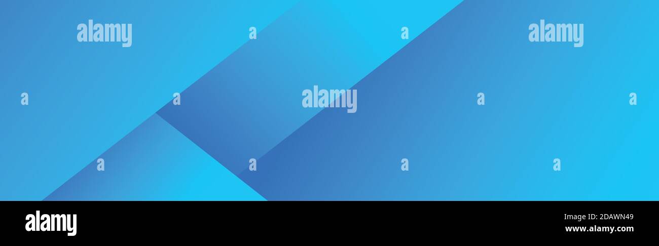 Abstract blue panoramic background made of triangles - Vector illustration Stock Vector