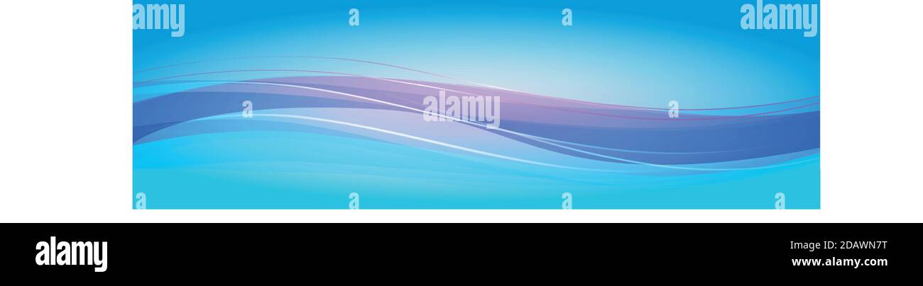 Abstract blue panoramic background made of triangles - Vector illustration Stock Vector