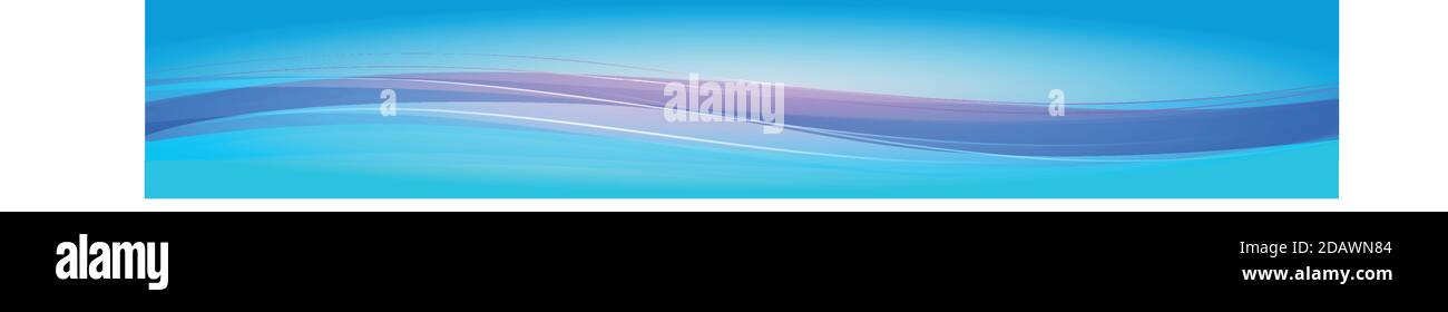 Abstract blue panoramic background made of triangles - Vector illustration Stock Vector