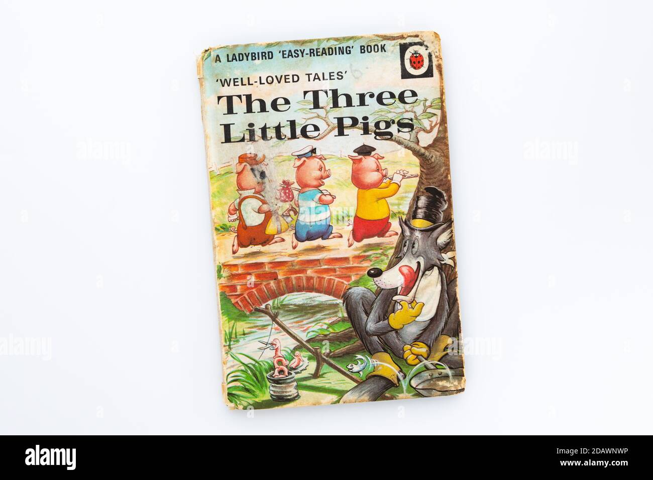 The Three Little Pigs - vintage copy of Ladybird 'Easy Reading Book' Stock Photo