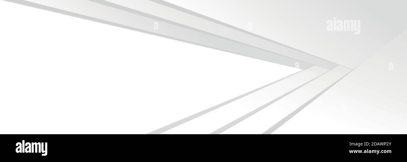 Abstract white panoramic background with lines - Vector illustration ...