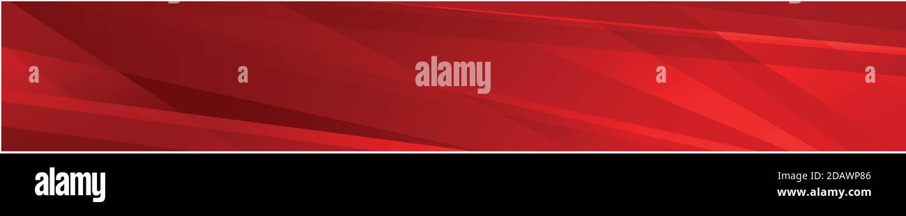Volumetric lines on a red background - panoramic background Stock Vector