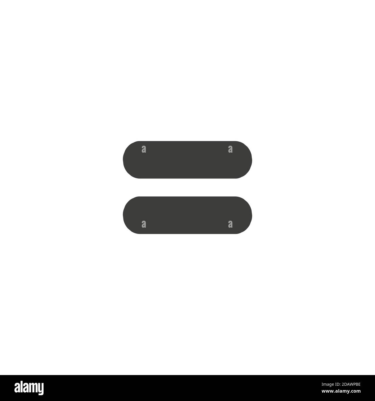 Black icon of equal on white background, equivalent vector Stock Vector ...