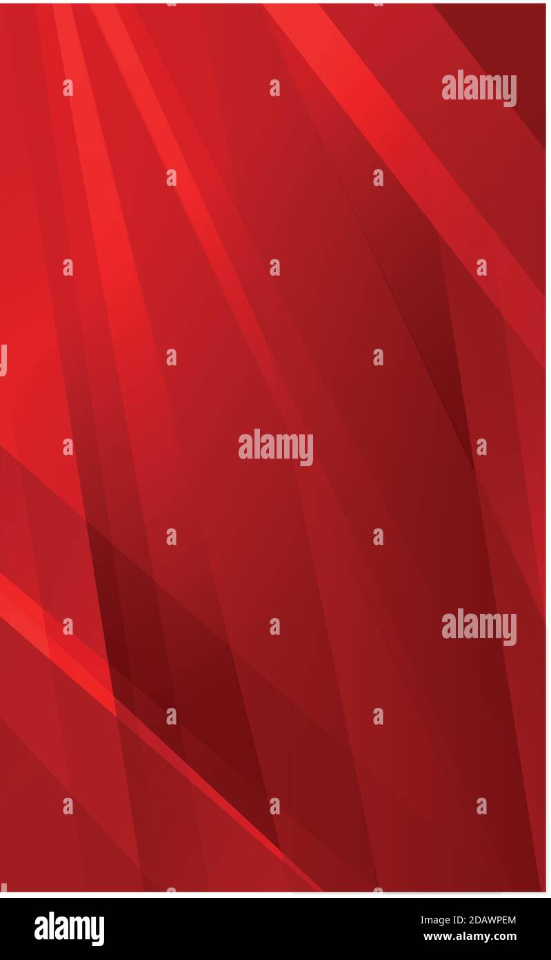 Volumetric lines on a red background - panoramic background Stock Vector