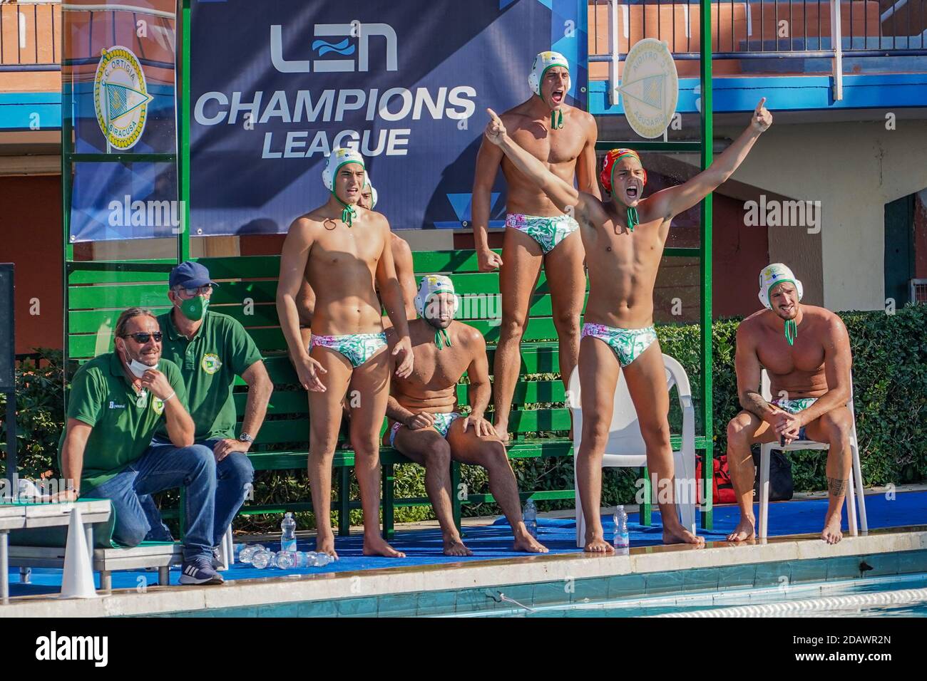 Siracusa, Italy. 15th Nov, 2020. siracusa, Italy, Paolo Caldarella Pool, 15 Nov 2020, C.C. Ortigia during CC Ortigia vs Havk Mladost Zagreb (Final First Place) - Waterpolo LEN Cup - Champions League Men match - Credit: LM/Salvo Barbagallo Credit: Salvo Barbagallo/LPS/ZUMA Wire/Alamy Live News Stock Photo