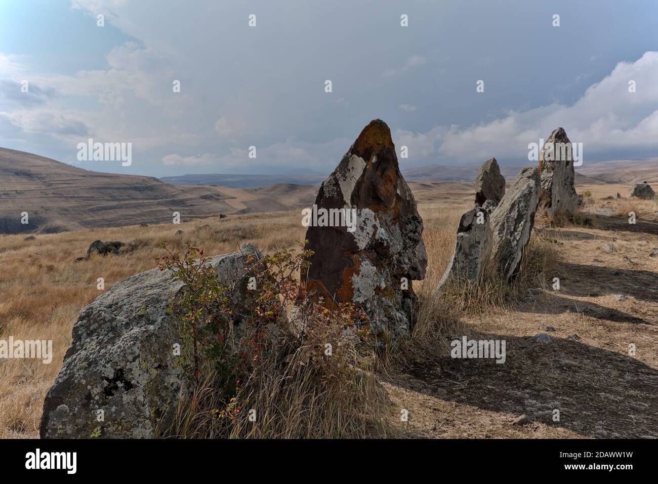 Zorats Karer Megaliths Stock Photo