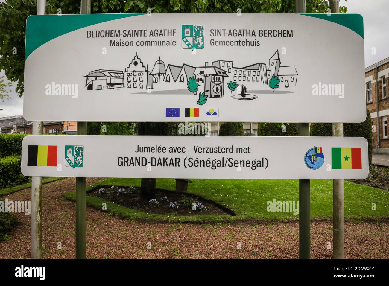 Illustration shows the name of the BerchemSainteAgathe SintAgatha