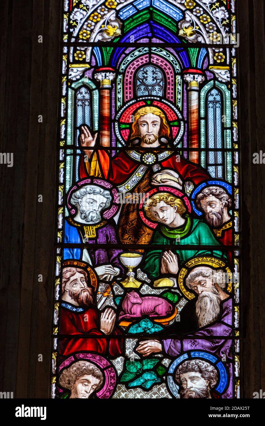 Stained glass window, Ripon Cathedral, Ripon, North Yorkshire, England