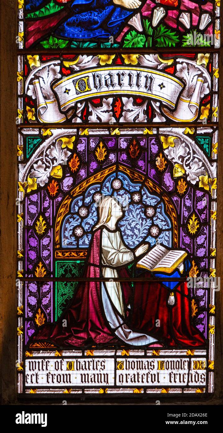 Stained glass window, Ripon Cathedral, Ripon, North Yorkshire, England
