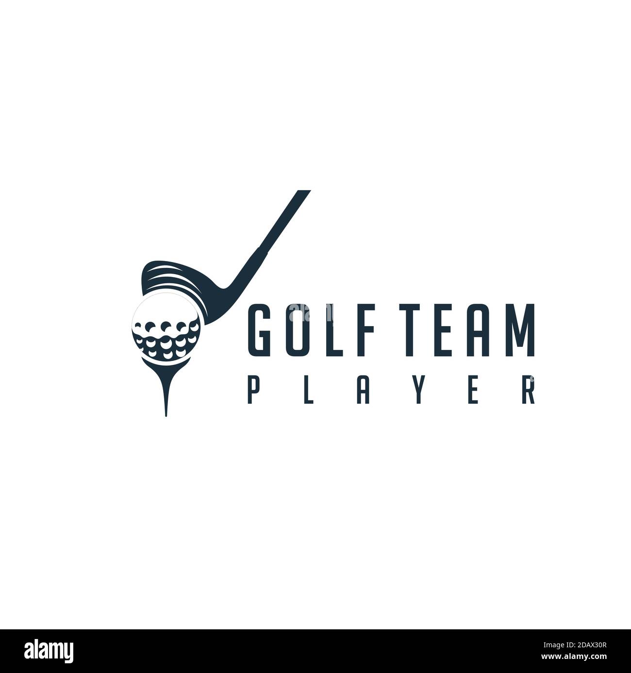 modern stick golf with ball for golf team logo design Stock Vector ...