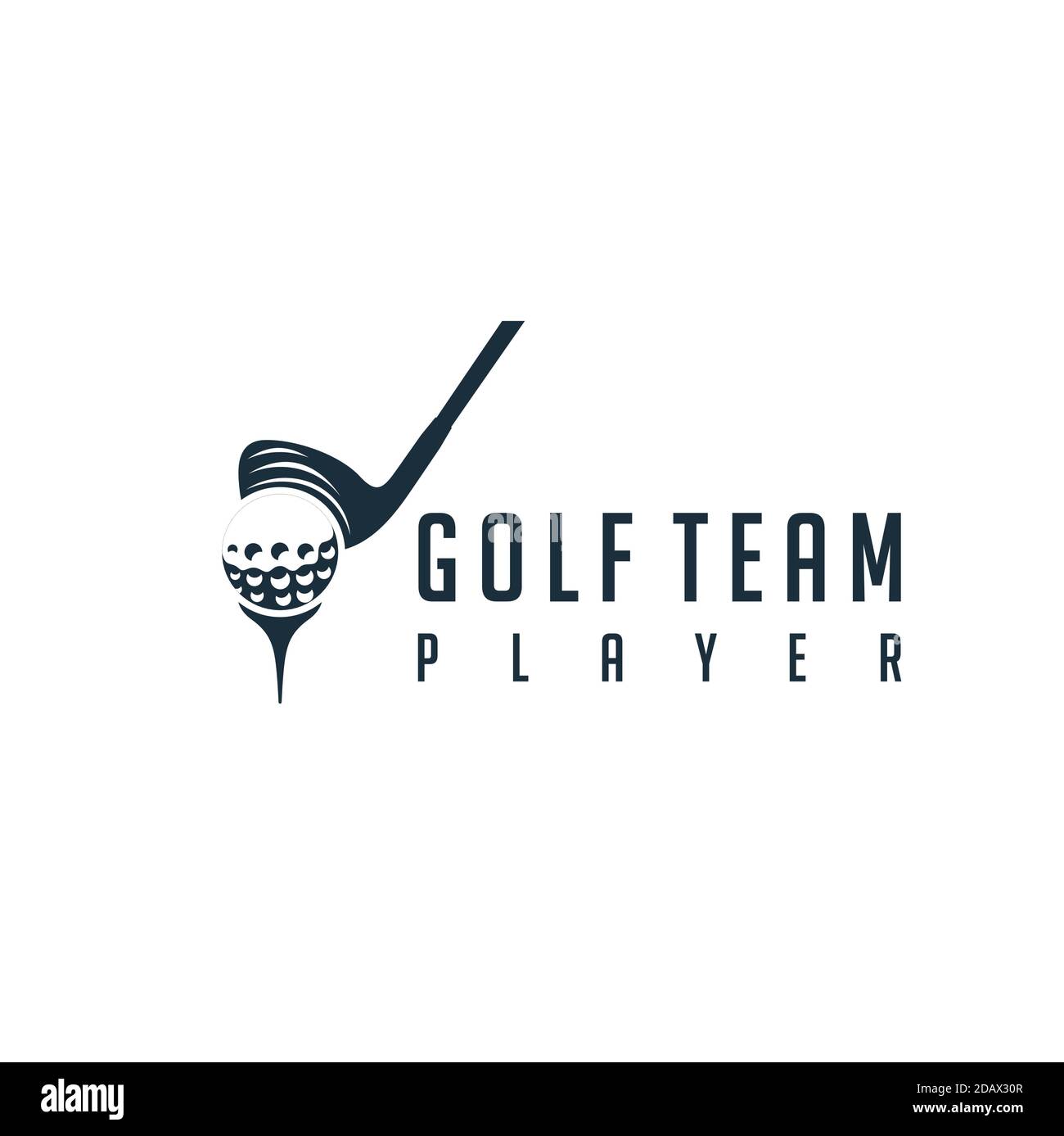 modern stick golf with ball for golf team logo design Stock Vector
