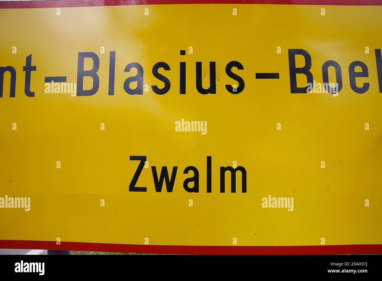 Illustration shows the name of the SintBlasiusBoekel, part of Zwalm