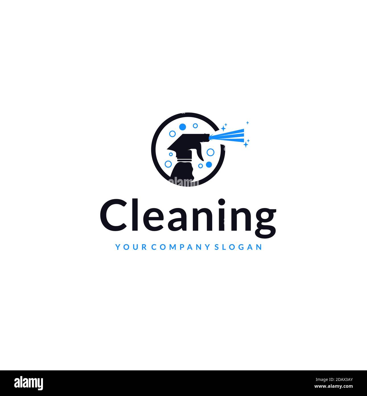 Spray Cleaning Cleaners Logo design Stock Vector