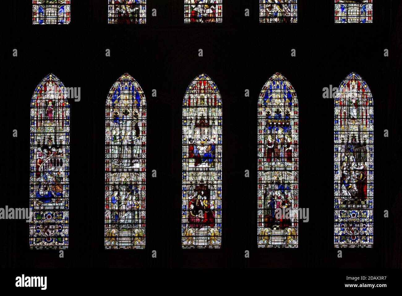 Stained glass window, Ripon Cathedral, Ripon, North Yorkshire, England