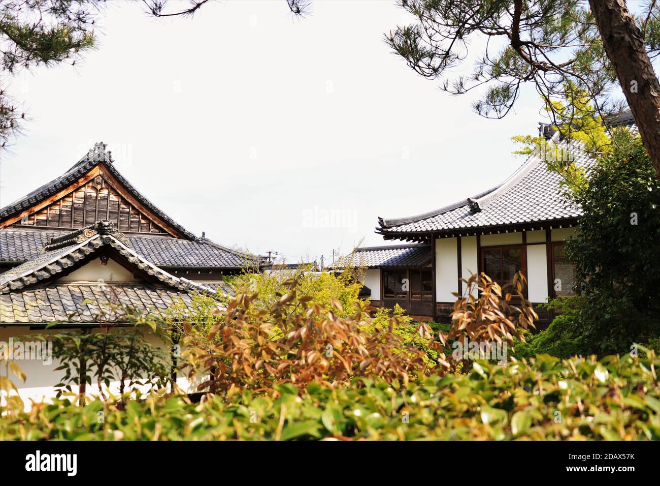 Traditiona Japanese Homes in Kyoto, Japan Stock Photo