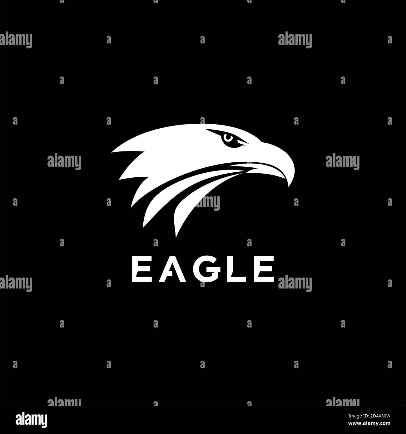 Eagle head logo illustration Stock Vector
