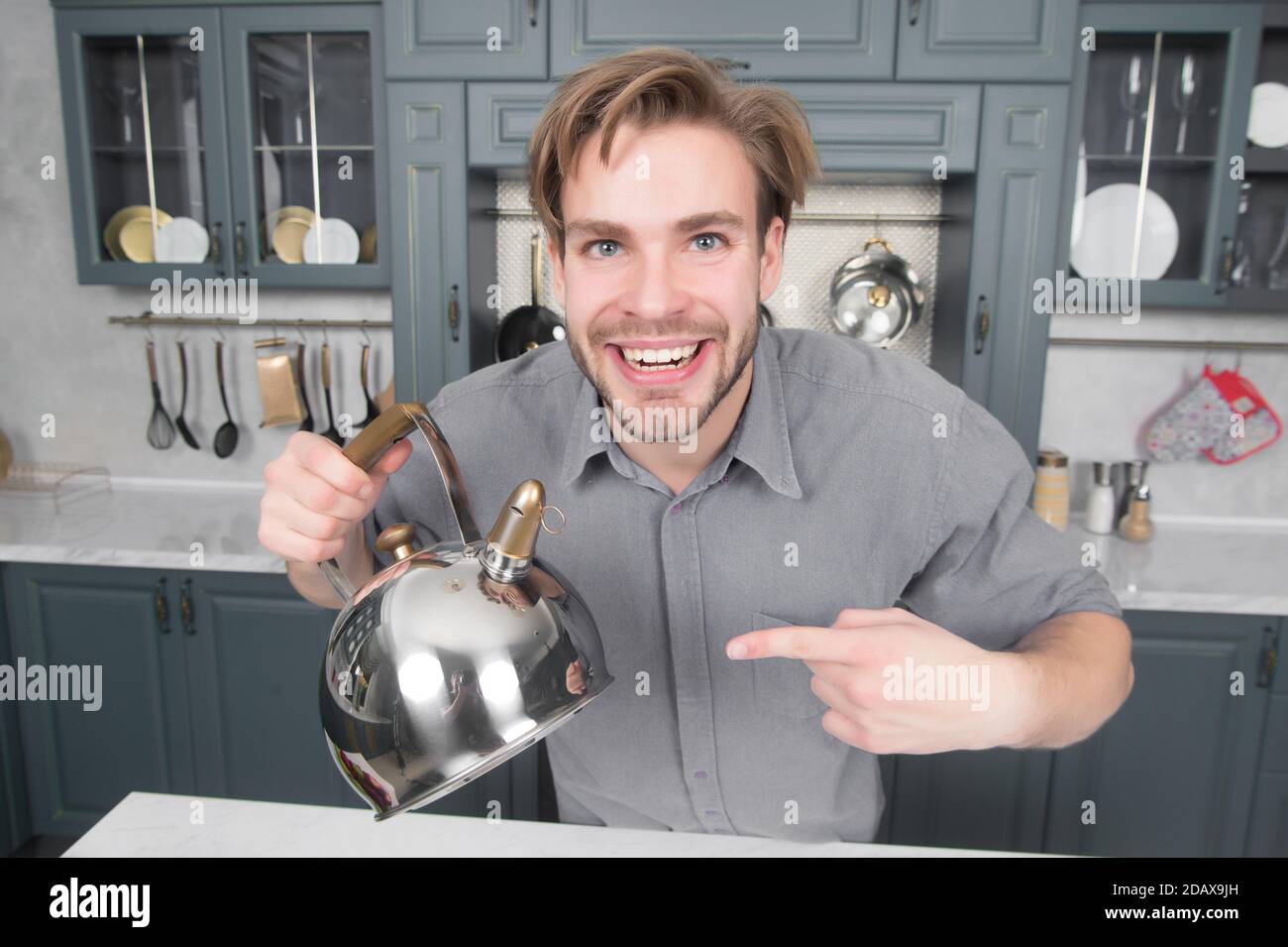 Kettle at its boiling point boiling water hires stock photography and