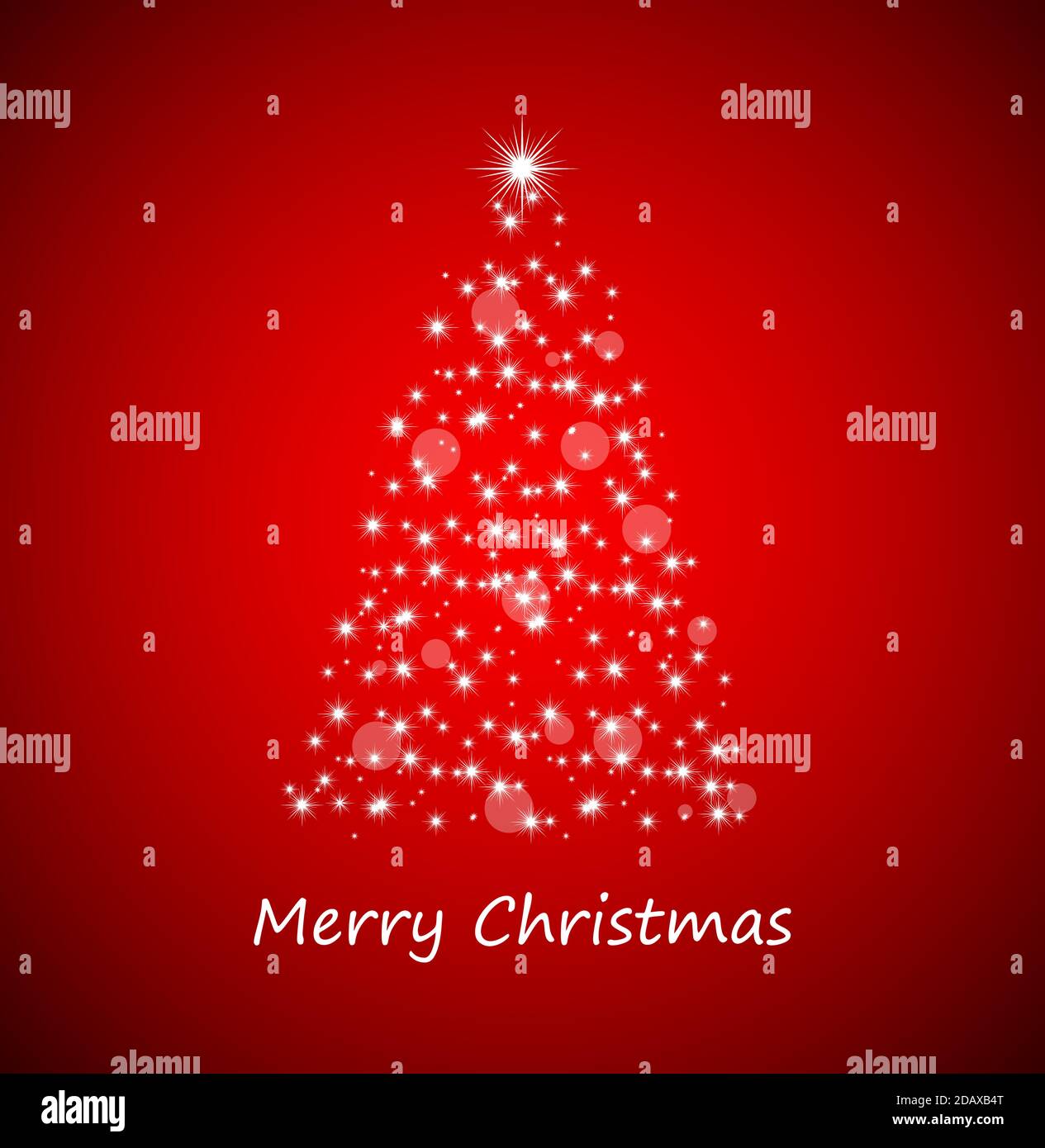 Christmas tree from stars on red background Stock Vector Image & Art ...