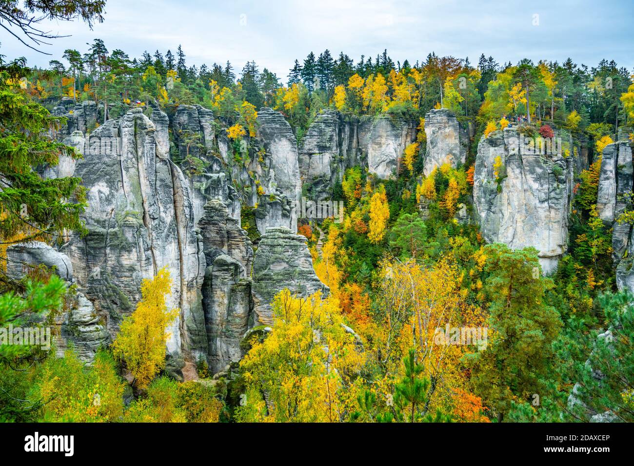 Prachov Rocks, Czech: Prachovske skaly, sandstone rock formation with ...