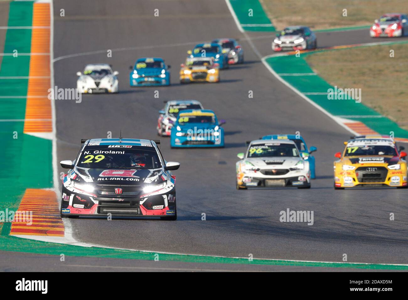 Alcaniz, Aragon, Spain. 15th Nov, 2020. start of the race, depart 1, during the 2020 FIA WTCR Race of Aragon, 6th round of the 2020 FIA World Touring Car Cup, on the Ciudad del Motor de Aragon, from November 14 to 15, 2020 in Alcañiz, Aragon, Spain - Photo Frederic Le Flocah / DPPI / LM Credit: Gruppo Editoriale LiveMedia/Alamy Live News Stock Photo